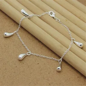 Sterling Silver Charm Jewelry Bracelet For Women