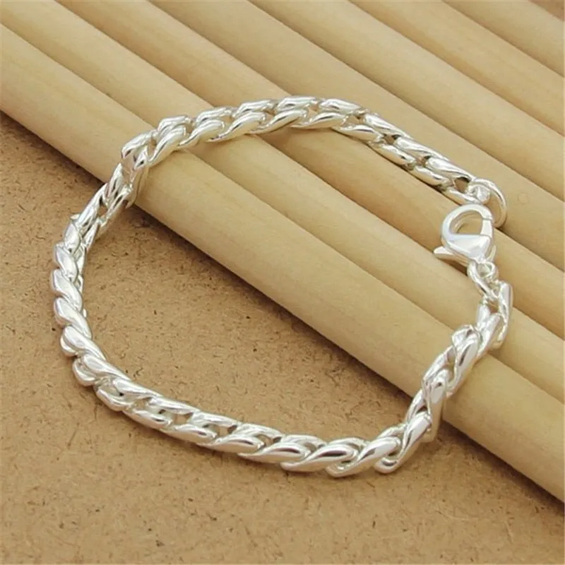 Sterling Silver Charm Jewelry Bracelet For Women