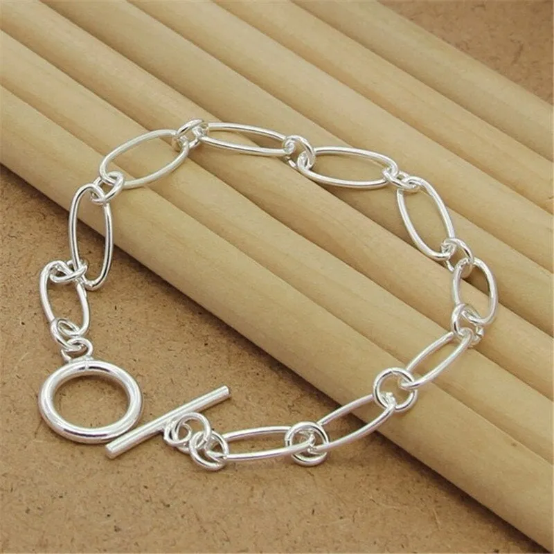 Sterling Silver Charm Jewelry Bracelet For Women