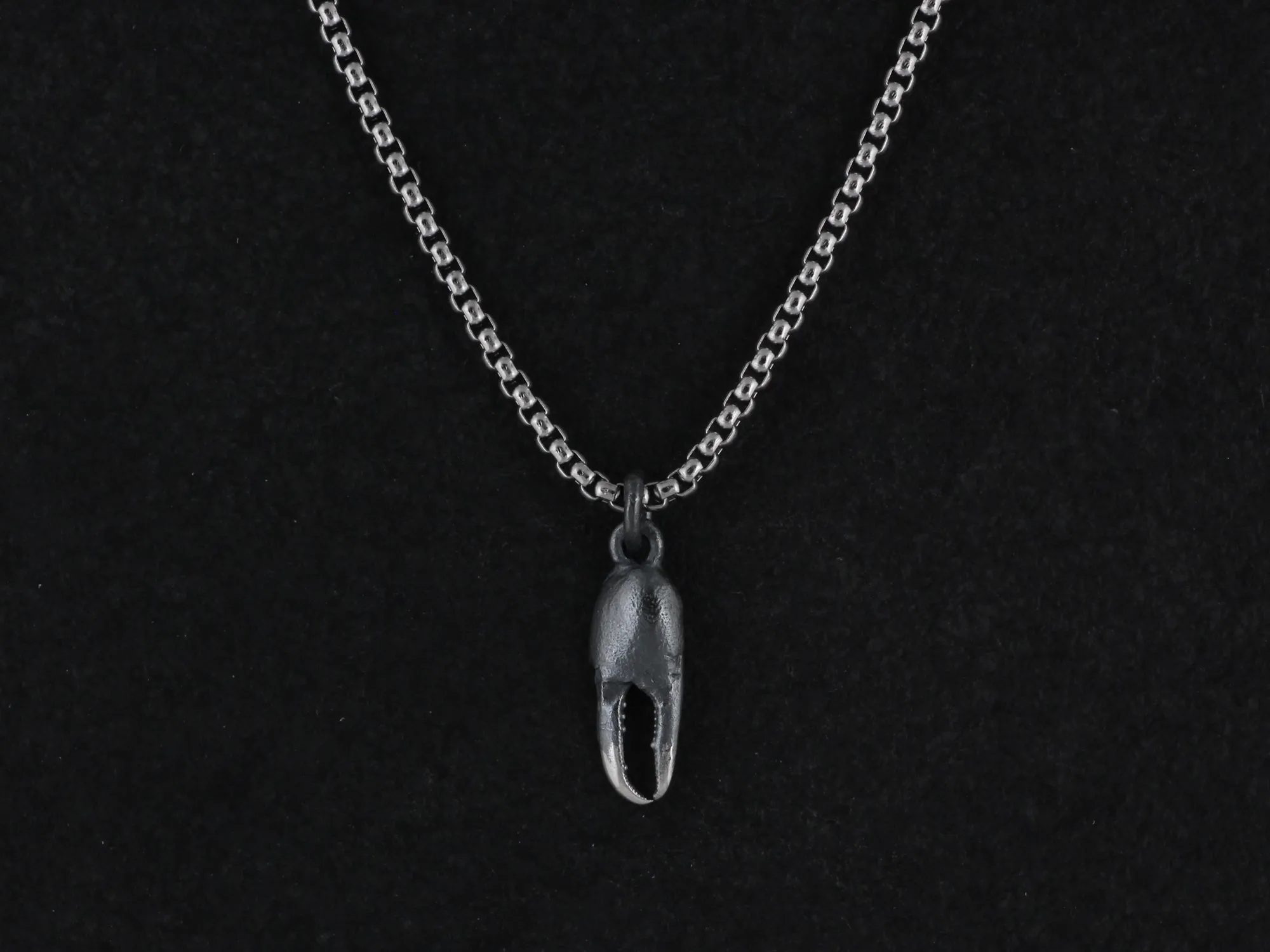 Sterling Silver Crab Claw Necklace - Small