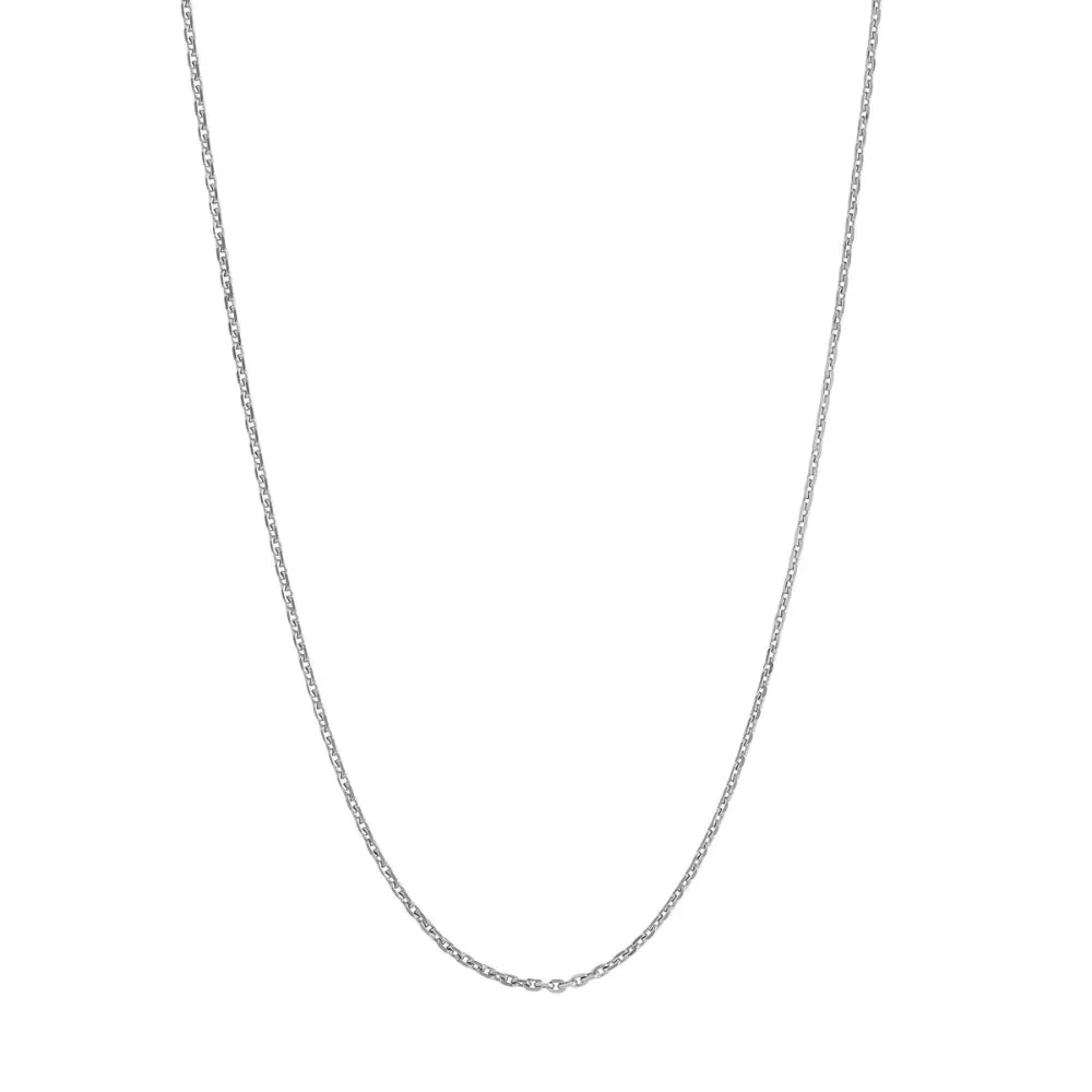 Sterling Silver Diamond-Cut Cable Chain