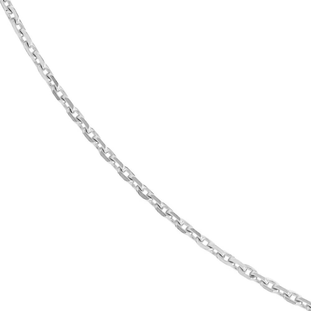 Sterling Silver Diamond-Cut Cable Chain