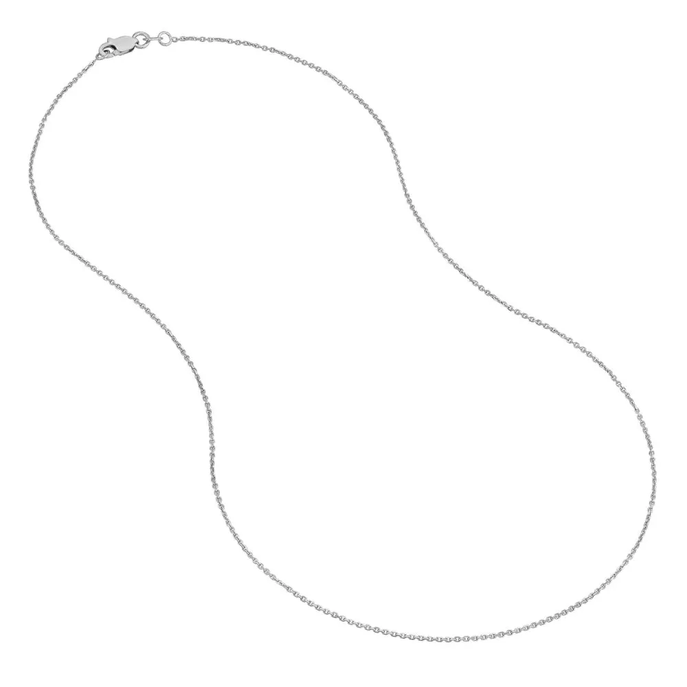 Sterling Silver Diamond-Cut Cable Chain