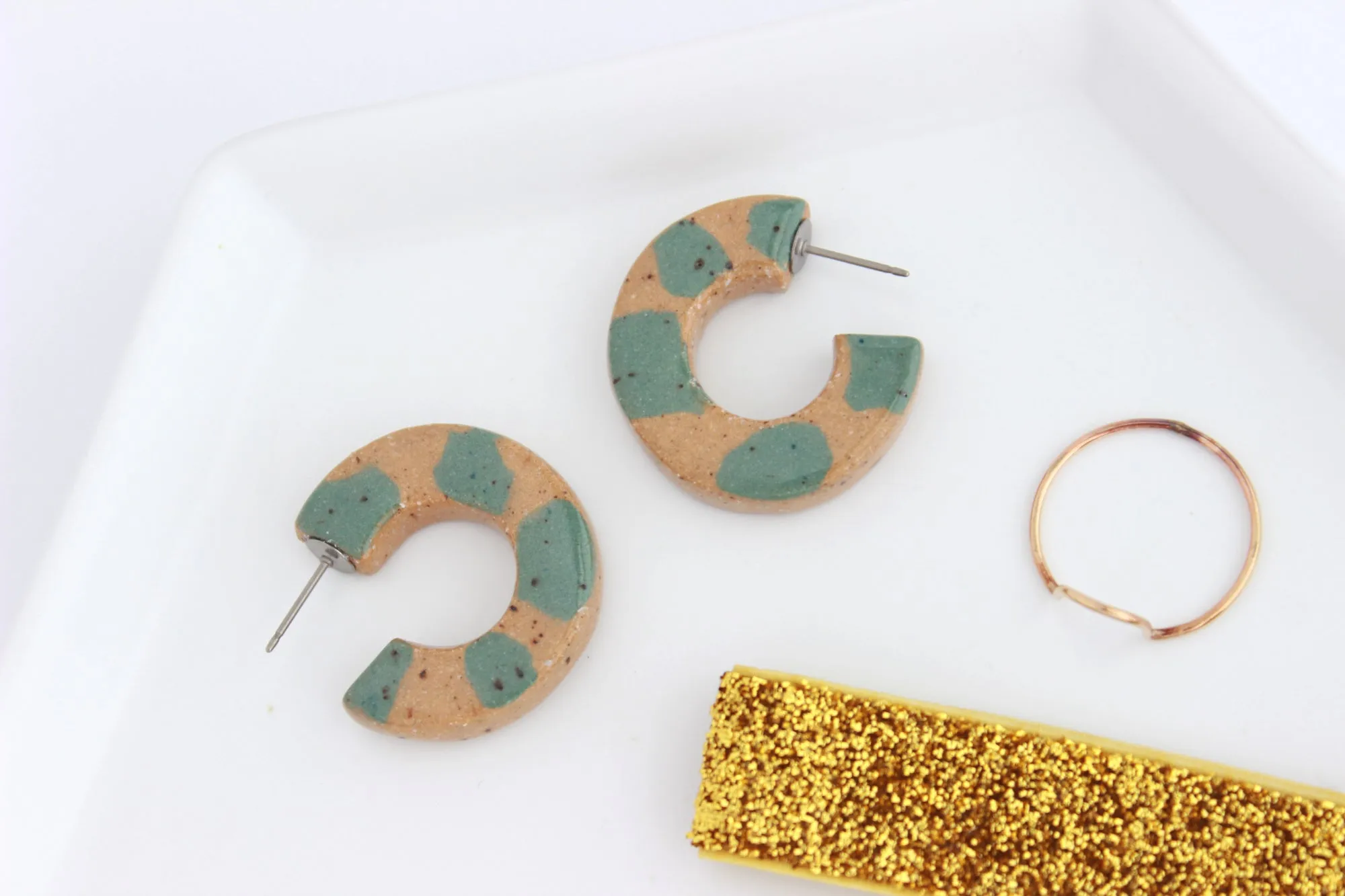 Terrazzo Hoop Earrings