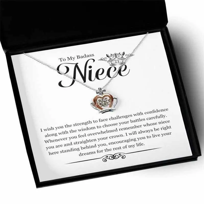 To My Niece- Luxe Crown Necklace Gift Set