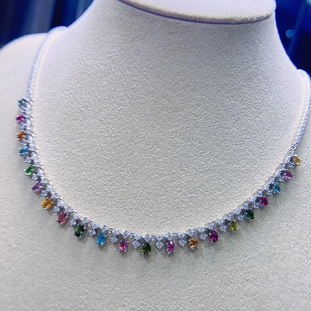 Tourmaline Luxury 925 Sterling Silver Necklace