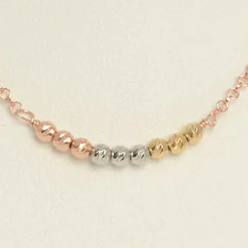 Tri-Colored Shimmer Bar Necklace