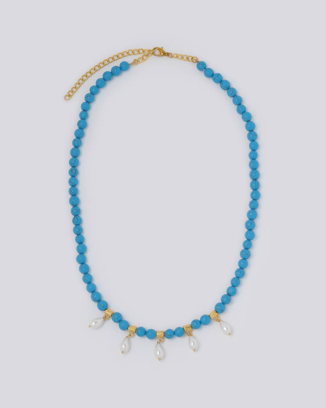 Turquoise Pearl Choker Necklace