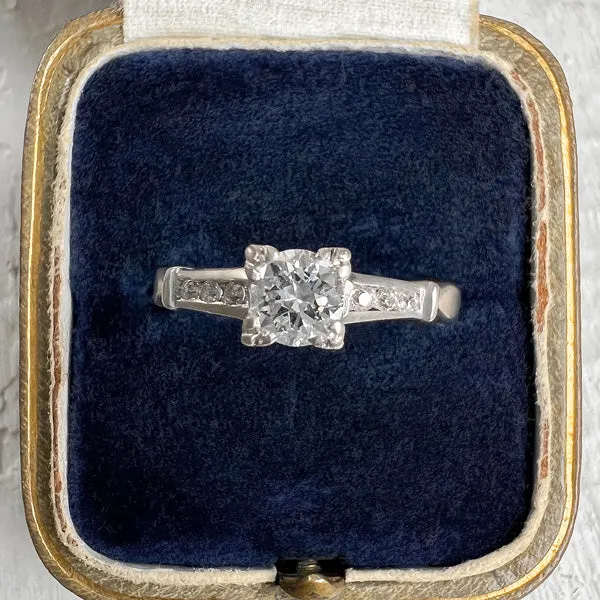 Vintage Diamond Engagement Ring, RBC 0.31ct.