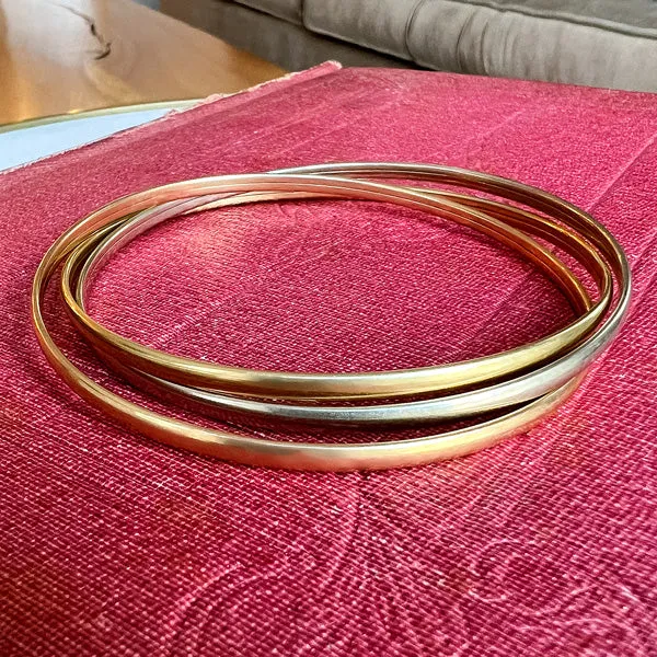 Vintage Trinity Tri-Gold Bracelet