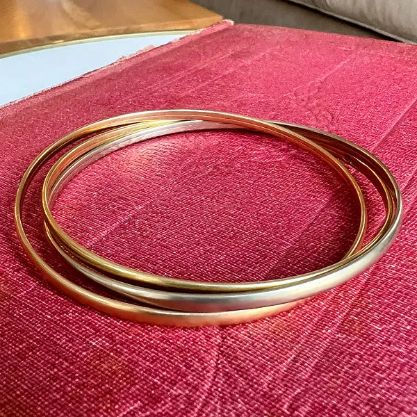 Vintage Trinity Tri-Gold Bracelet