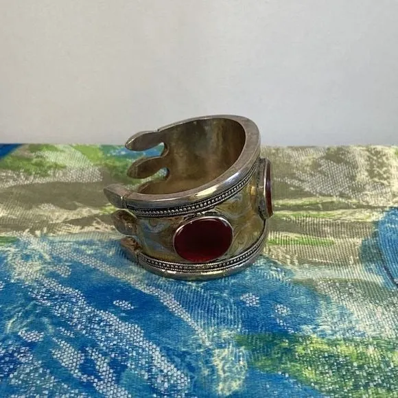 VintageYemeniTribal w/ Carnelian Cuff Bracelet