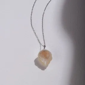 White South Sea Baroque Pearl Geode Pendant with Diamond